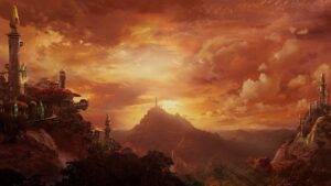 World of Warcraft fantasy MMORPG world showing player characters exploring environments